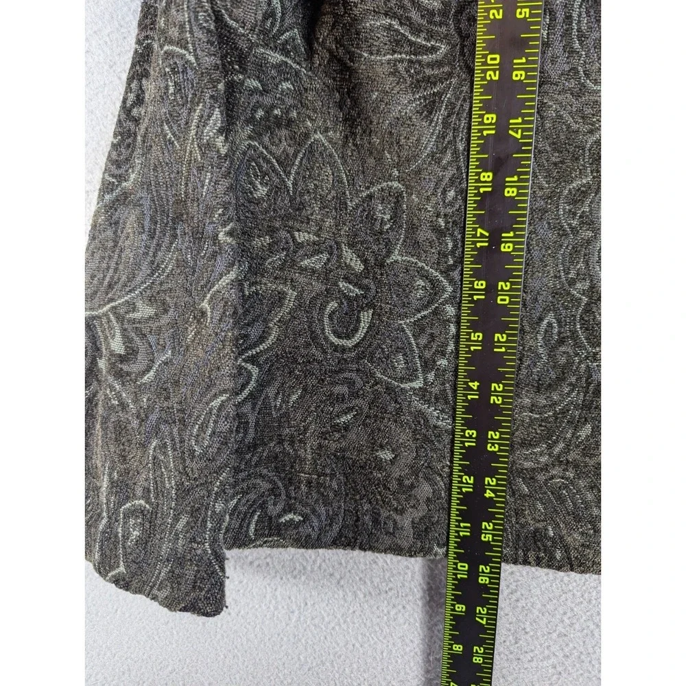 Orvis Jacket Women's Size M Paisley Button‎ Front Long Sleeve Boho Deep Green